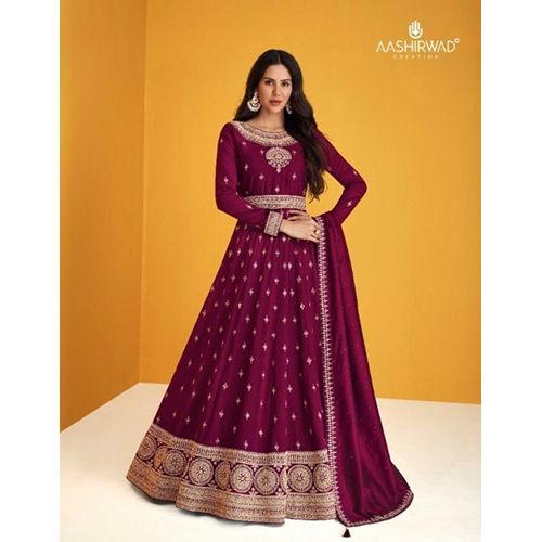 Premium Silk Floor Length Suit
