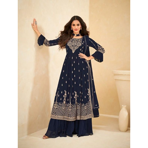 Ladies Designer Georgette With Work Suit