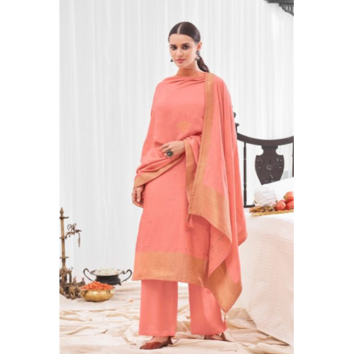 Pure Utsav Silk Jacquard With Self Embroidery Suit