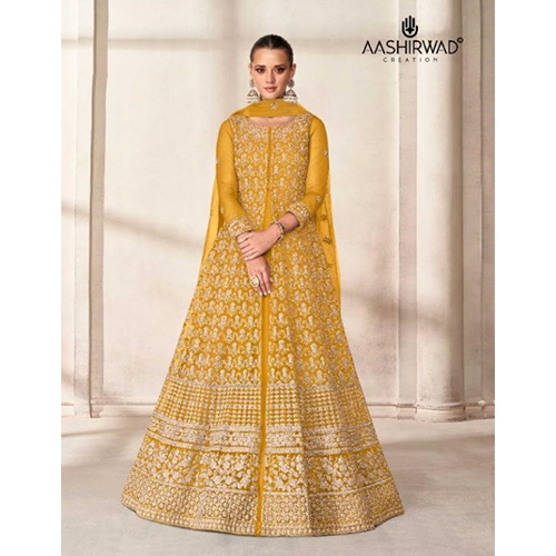 Ladies Butterfly Net With Embroidery Suit