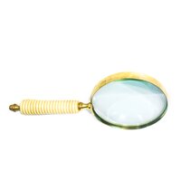 Brass Magnifying Glass With Yellow Handle