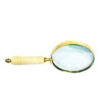 Brass Magnifying Glass With Yellow Handle