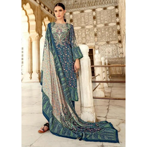 Indian Ladies Pashmina Digtial Print Indo-Pak Style Suit