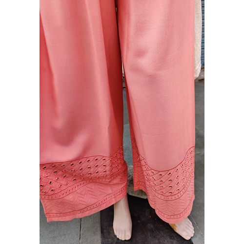 Washable Ladies Pink Palazzo