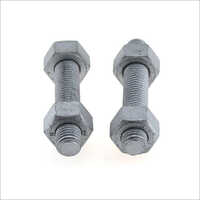 Hdg Stud Nuts - Alloy Steel En 19/4140, Polished Silver Round Shape | Industrial Usage, Rust-resistant, Includes A194 2h Nuts