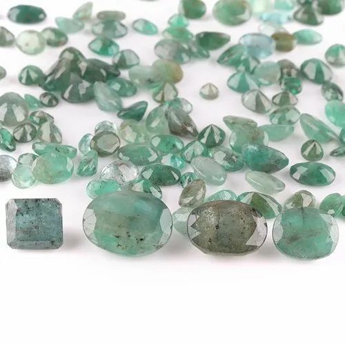 Natural Green Emerald Brilliant Cut Stones