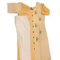 Ladies Cotton Embroidered Suit