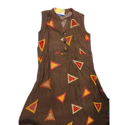 Ladies Brown Rayon Kurti