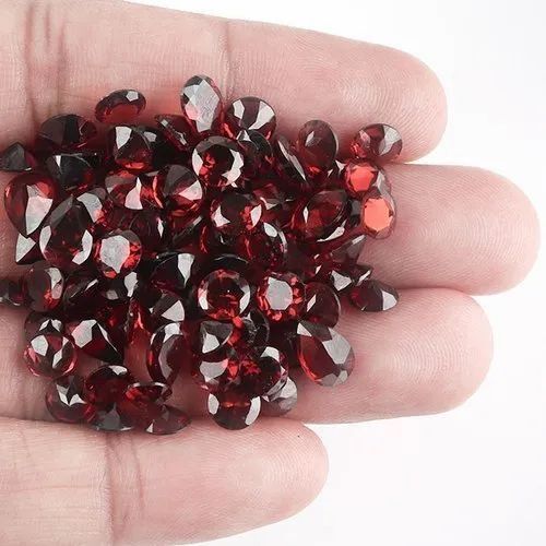 Natural Rhodolite Garnet In Brilliant Cut Stones