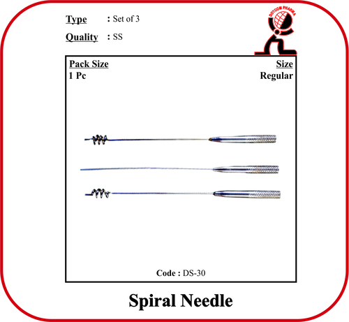Comfortable To Use  And Good In Quality Spiral Needle
