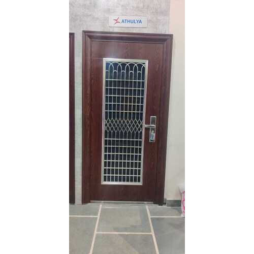 Security Steel Doors - Color: Wooden Finish