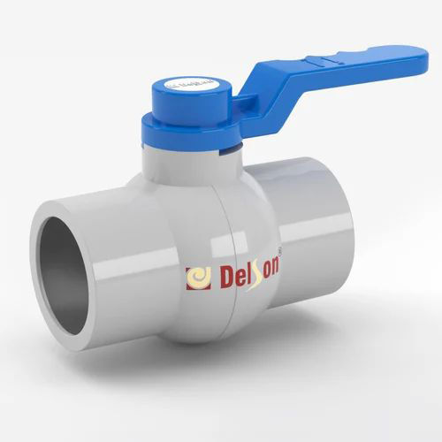 PVC long handle ball valve MS plate