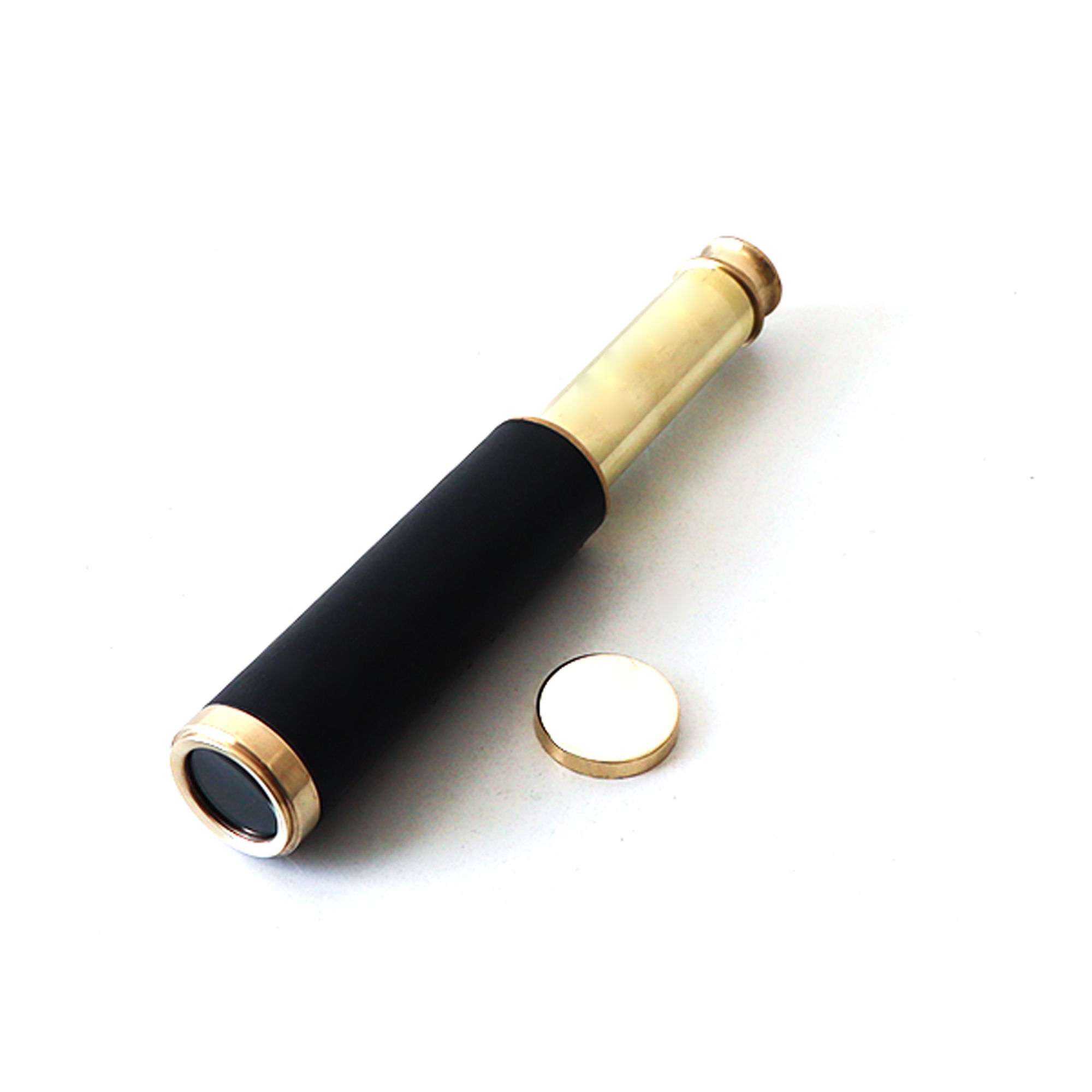Nautical Brass and Leather Pocket Telescope