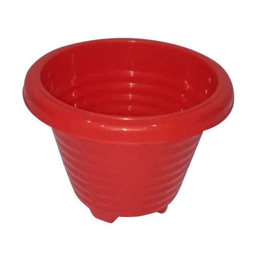 Red Plastic Flower Pots