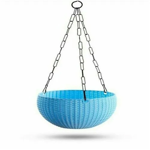Blue Plastic Hanging Pot