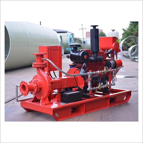 End Suction Engine Pump - High Durability Metal, Red Finish | Diesel Fuel, High Pressure, Efficient Liquid Transfer
