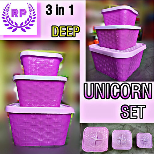 Unicorn Plastic Container Set