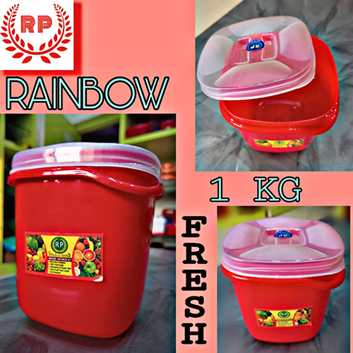 Rainbow Plastic Container