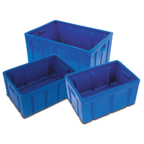 Blue Plastic Crates And Bin