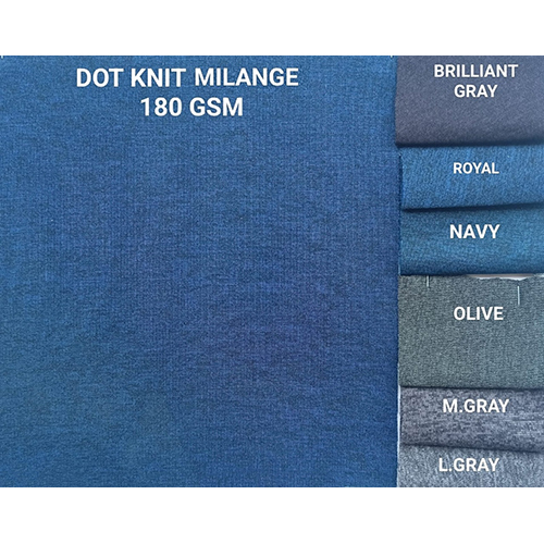 180 GSM Dot Knit Melange Fabric