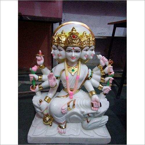 Marble Panchmukhi Gayatri Statue