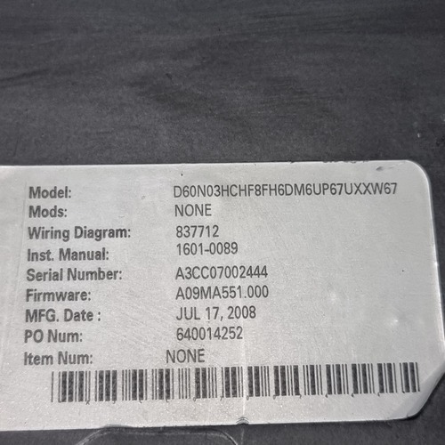 GE MULTILIN D60 D60N03HCHF8FH6DM6UP67UXXW67 HMI FRONT PANEL