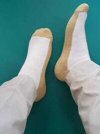 Mens Sports Socks - Cotton, Middle Elasticity, White | Quick Dry, Washable, Plain Pattern