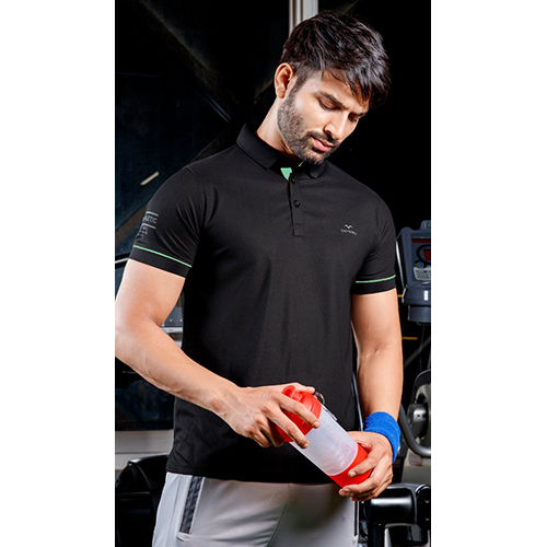 Mens Athletic Polo Neck T-Shirts
