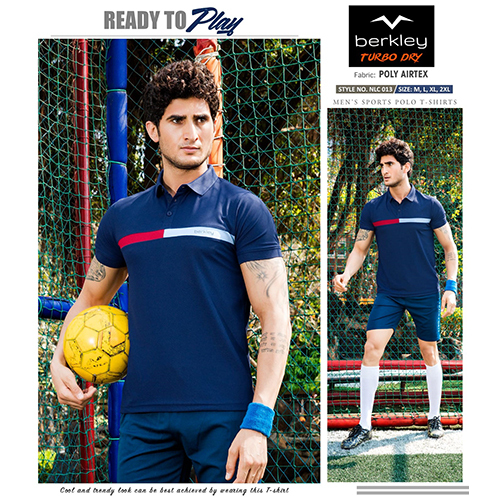 Mens Vollyball  Polo Neck T-Shirts