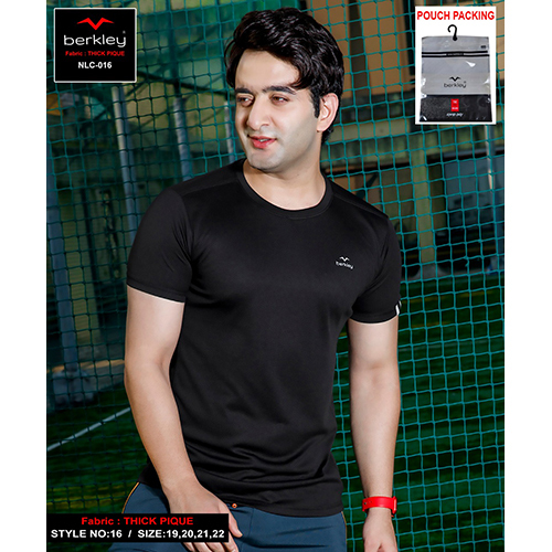 Mens Black Round Neck T-Shirts