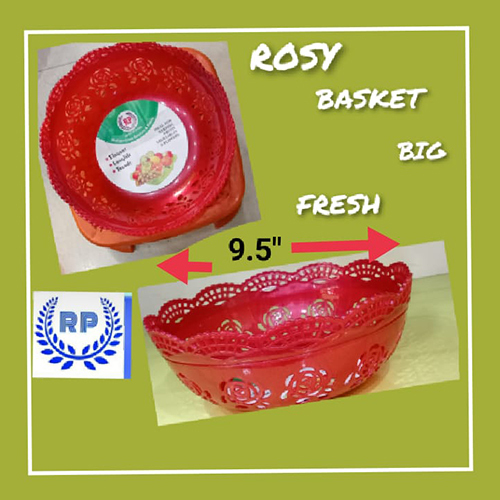 Rosy Big Plastic Basket