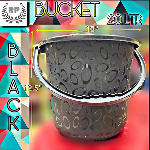 Black Plastic Bucket