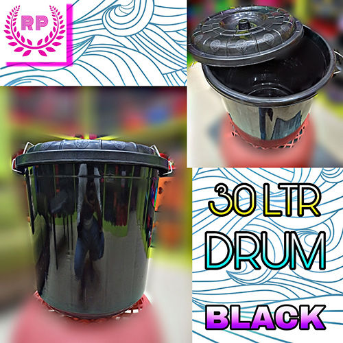 Black Plastic Drum