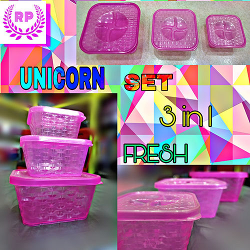 Unicorn Plastic Container Set