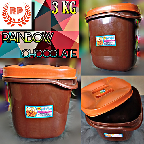 3kg Rainbow Plastic Container