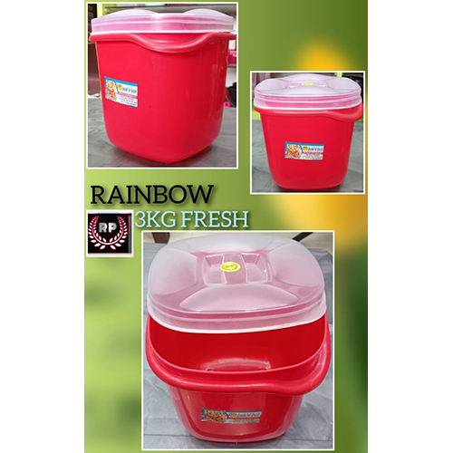 3Kg Rainbow Plastic Container