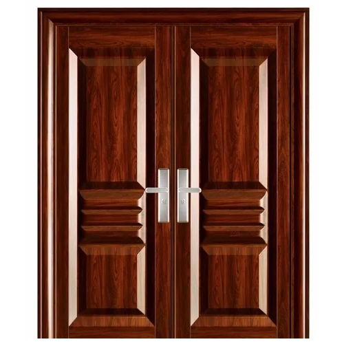 Mild Steel Doors - Color: Wooden Finish