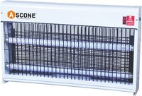 Electric Insect Killer - Metal, Wall Fitting, White Color, 2 Tubes | Effective Against Mosquitoes, Ants, Bees, Flies, Ideal For Hotel Use