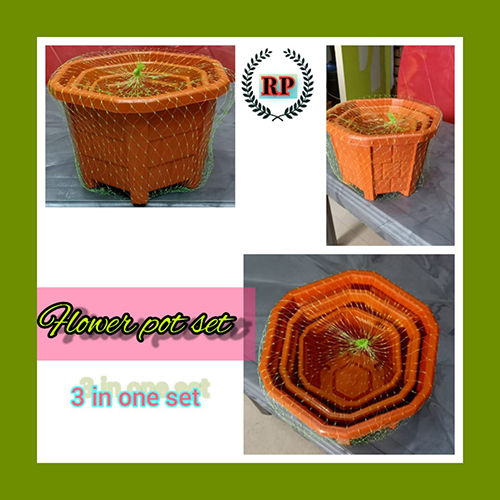 3in1 Plastic Flower Pot Set