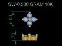 Natural Diamond South Screw Elite Nosepin