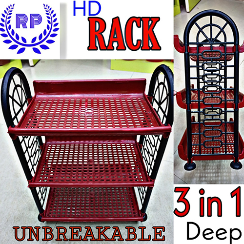 Unbreakable 3 in1 Plastic Rack