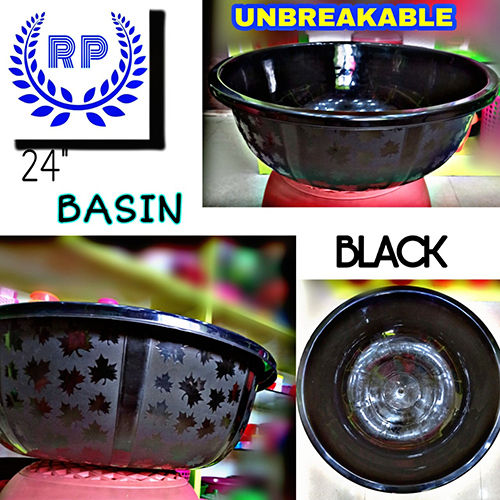 Basin Black Plastic Tub