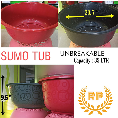Sumo Unbreakable Plastic Tub