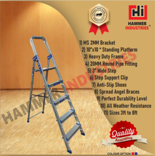 Aluminium Angle And Step Support Ladder