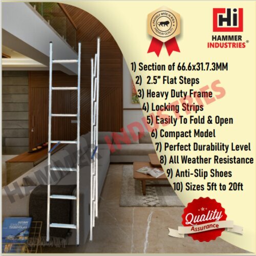 Aluminium Straight Pole Ladder