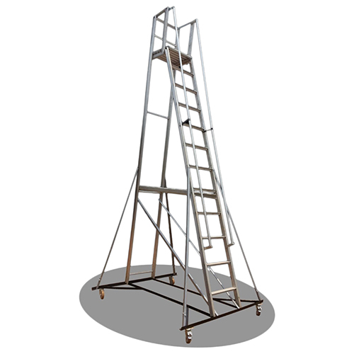 High Quality Aluminium Telescopic Trolley Ladder
