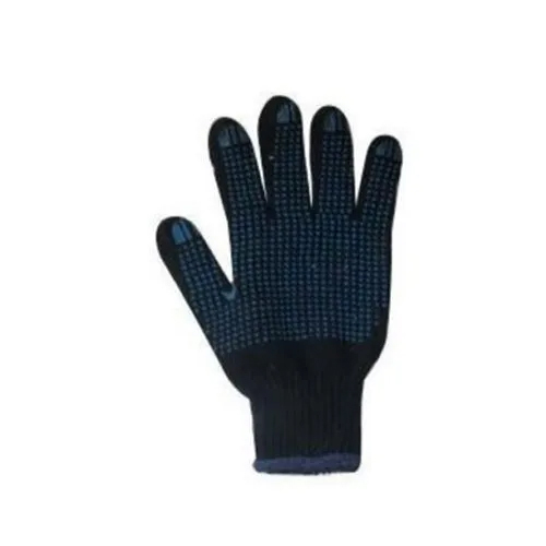 Blue Dotted Knitted Hand Gloves