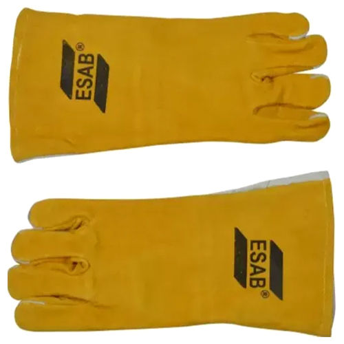 Yellow Welding Leather Hand Gloves