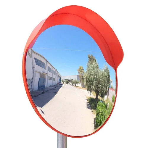 Orange Color Body Convex Road Mirror For Road Safety