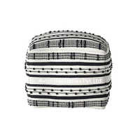 Modern Poufs - High Quality Fabric, Black-White Color | Perfect for Comfortable Sitting